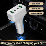 Caricabatteria da auto multifunzione doppio PD + doppio QC WLX-K26 da 40 W, WLX-K26