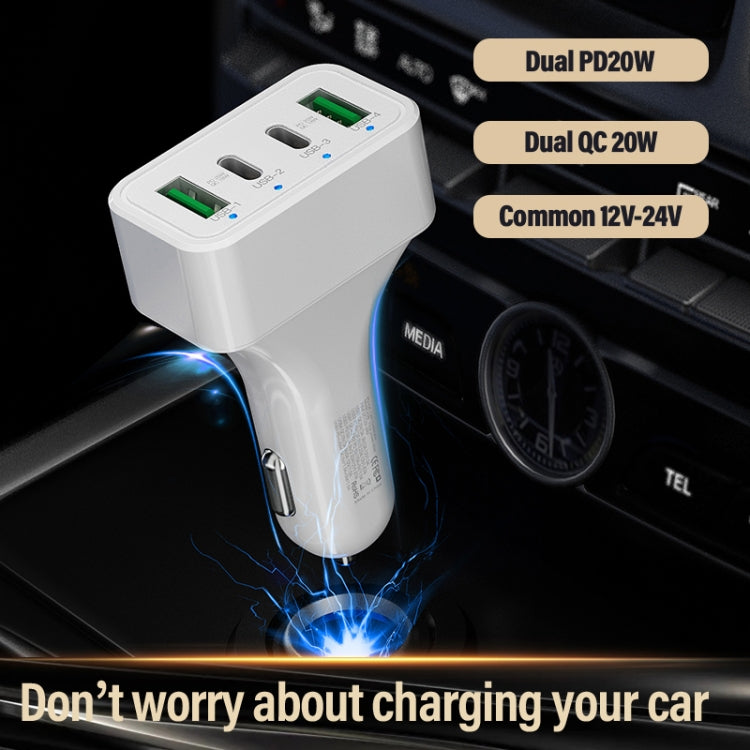 Caricabatteria da auto multifunzione doppio PD + doppio QC WLX-K26 da 40 W, WLX-K26