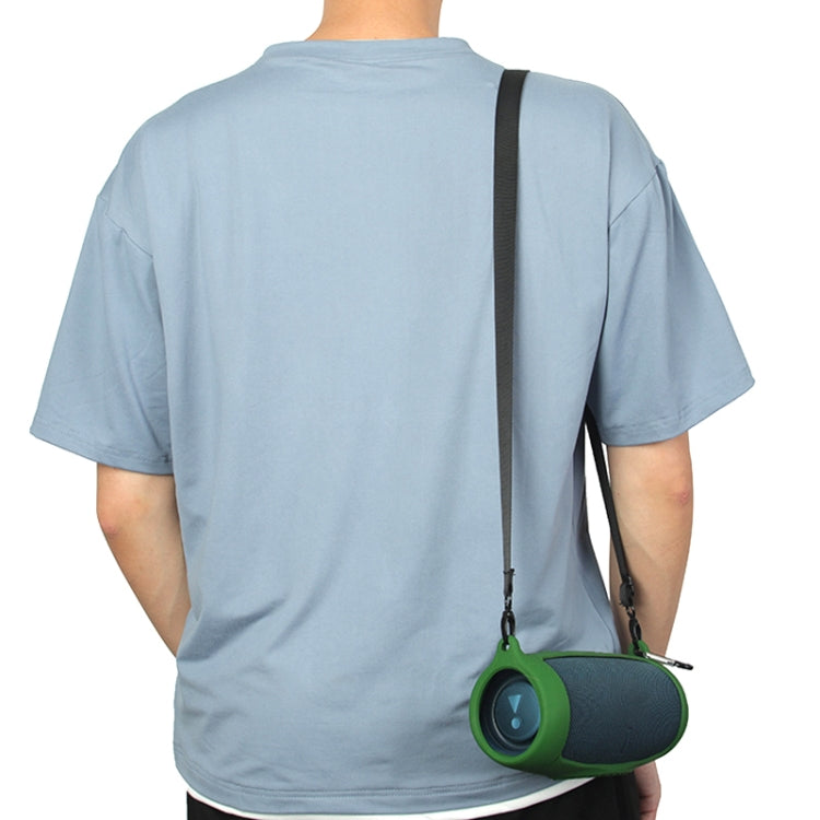 Custodia protettiva in silicone portatile per altoparlante con tracolla e moschettone per JBL Charge 5