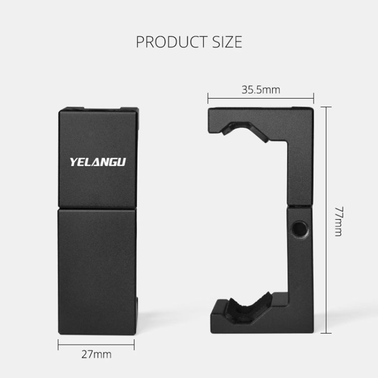 YELANGU PC141 Spring Style Automatic Telescopic Phone Holder with Cold Shoe Base Mount, PC141