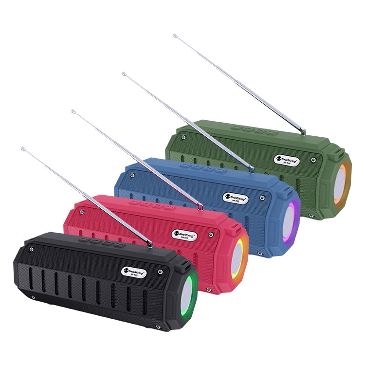 Il nuovo altoparlante Bluetooth Rixing NR-905FM TWS supporta chiamate in vivavoce/FM con tracolla e antenna, NR-905FM (Black), NR-905FM (Green), NR-905FM (Blue), NR-905FM (Red)
