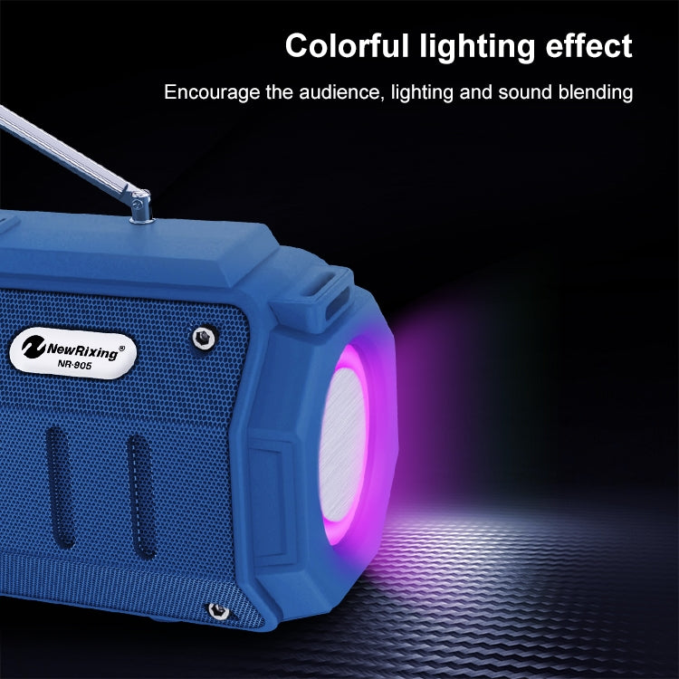 Il nuovo altoparlante Bluetooth Rixing NR-905FM TWS supporta chiamate in vivavoce/FM con tracolla e antenna, NR-905FM (Black), NR-905FM (Green), NR-905FM (Blue), NR-905FM (Red)