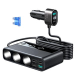 JOYROOM JR-CL06 9 in 1 154W PD USB-C / Type-C + Dual QC3.0 USB + 3 USB + 3 fori per accendisigari Display digitale Caricatore per auto, JR-CL06