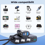 JOYROOM JR-CL06 9 in 1 154W PD USB-C / Type-C + Dual QC3.0 USB + 3 USB + 3 fori per accendisigari Display digitale Caricatore per auto, JR-CL06