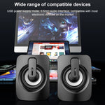 A2 USB 2.0 Mini altoparlante da tavolo per computer portatile illuminato con controllo via cavo, Illuminated