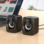 A2 USB 2.0 Mini altoparlante da tavolo per computer portatile illuminato con controllo via cavo, Illuminated