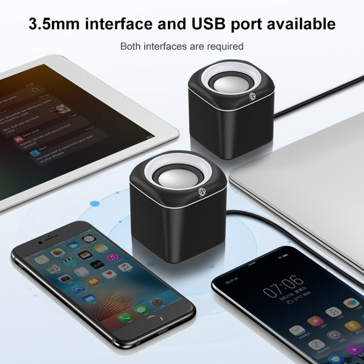 A1 Mini altoparlante cablato con audio stereo 4D controllato via cavo USB versione aggiornata, lunghezza cavo: 1,3 m, Upgraded Version