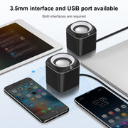 A1 Mini altoparlante cablato con audio stereo 4D controllato via cavo USB versione aggiornata, lunghezza cavo: 1,3 m, Upgraded Version