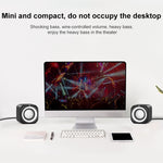 A1 Mini altoparlante cablato con audio stereo 4D controllato via cavo USB versione aggiornata, lunghezza cavo: 1,3 m, Upgraded Version