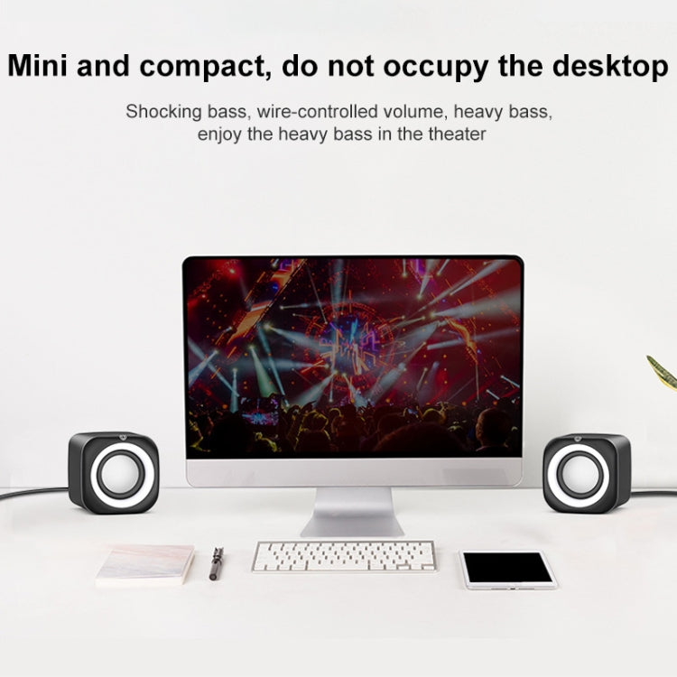A1 Mini altoparlante cablato con audio stereo 4D controllato via cavo USB versione aggiornata, lunghezza cavo: 1,3 m, Upgraded Version
