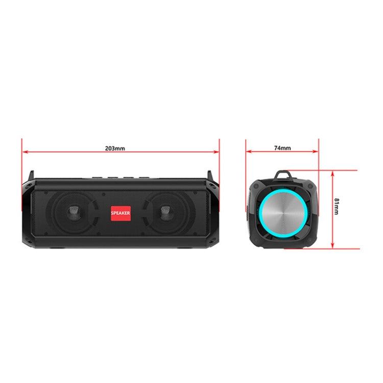 EBS-045 Mini altoparlante stereo portatile con subwoofer per musica da esterno RGB stereo wireless con luce