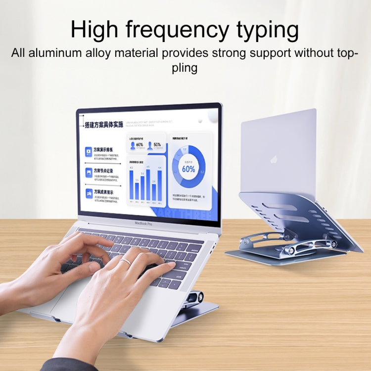 Supporto laptop regolabile R-JUST HZ08-1 in lega