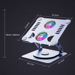 Staffa ventilazione laptop pieghevole in alluminio