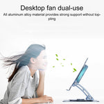 Supporto laptop in lega di alluminio con ventola