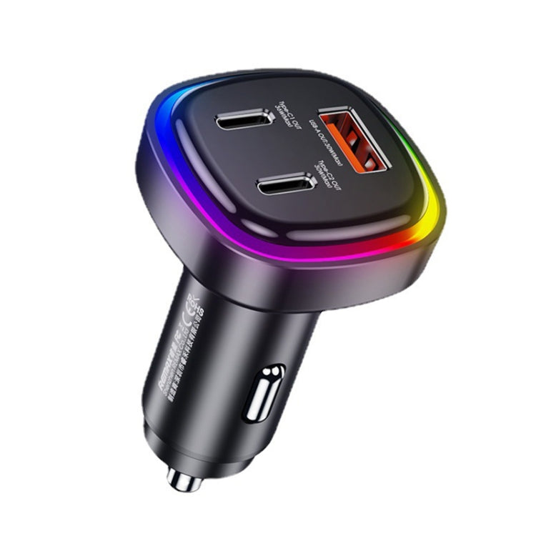 REMAX RCC330 Earl Series 3 in 1 Caricabatterie rapido per auto 66W PD con indicatore luminoso, RCC330