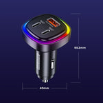 REMAX RCC330 Earl Series 3 in 1 Caricabatterie rapido per auto 66W PD con indicatore luminoso, RCC330