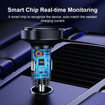 REMAX RCC330 Earl Series 3 in 1 Caricabatterie rapido per auto 66W PD con indicatore luminoso, RCC330