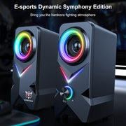 Altoparlante wireless Bluetooth USB portatile da esterno con luce RGB L2, L2
