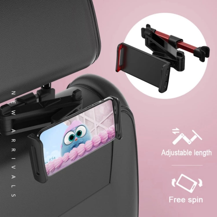 CHZ-06 Supporto per schienale auto retrattile per telefoni cellulari/tablet da 7-14 pollici, For 7-14 inch Phones Red, CHZ-06