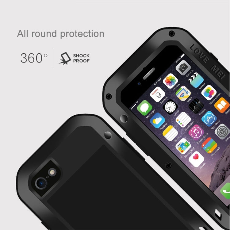 LOVE MEI per iPhone 7 Custodia protettiva in metallo antiscivolo antipolvere professionale e potente