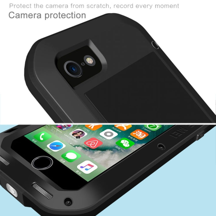 LOVE MEI per iPhone 7 Custodia protettiva in metallo antiscivolo antipolvere professionale e potente