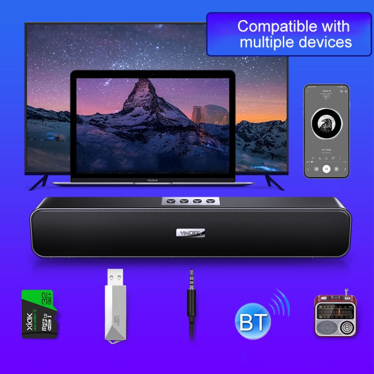 YINDIAO A36 Bluetooth 5.0 Smart Subwoofer Altoparlante Bluetooth wireless per computer, versione di aggiornamento Bluetooth, Bluetooth Upgrade Version(Black), Bluetooth Upgrade Version(Grey)