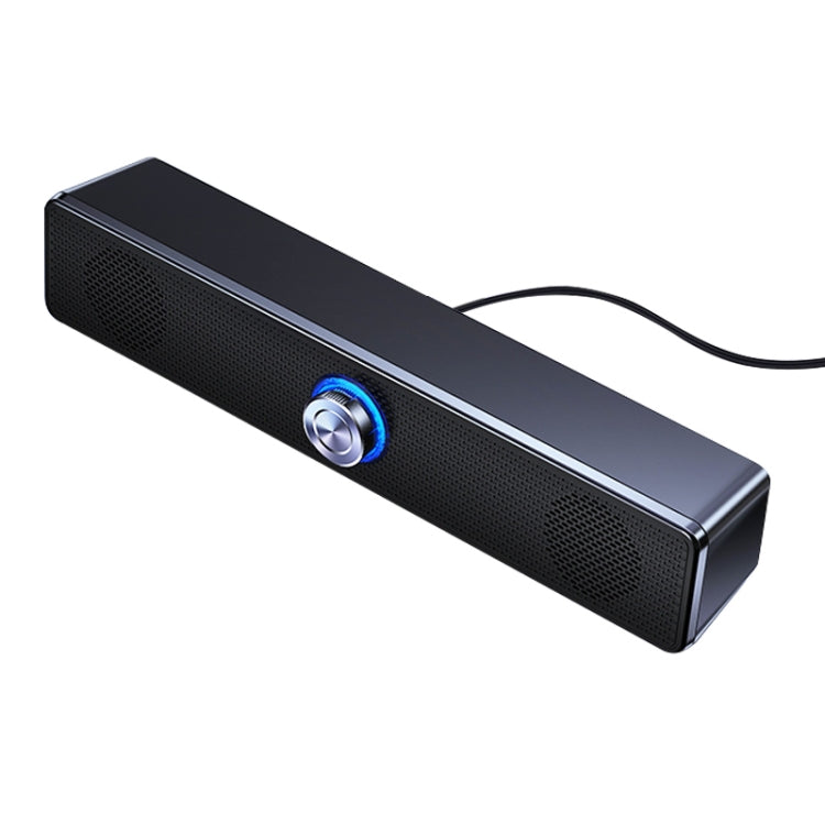 Altoparlante cablato per computer subwoofer intelligente YINDIAO A36, versione mini con pulsante rotante, Rotary Button Mini Version (Black)