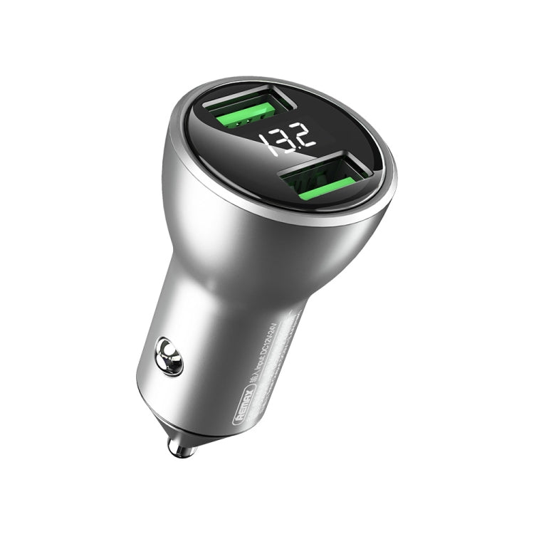 Caricabatteria da auto con doppia interfaccia USB REMAX RCC106 serie Vitor 3.4A con display digitale, with Digital Display Silver, with Digital Display Black