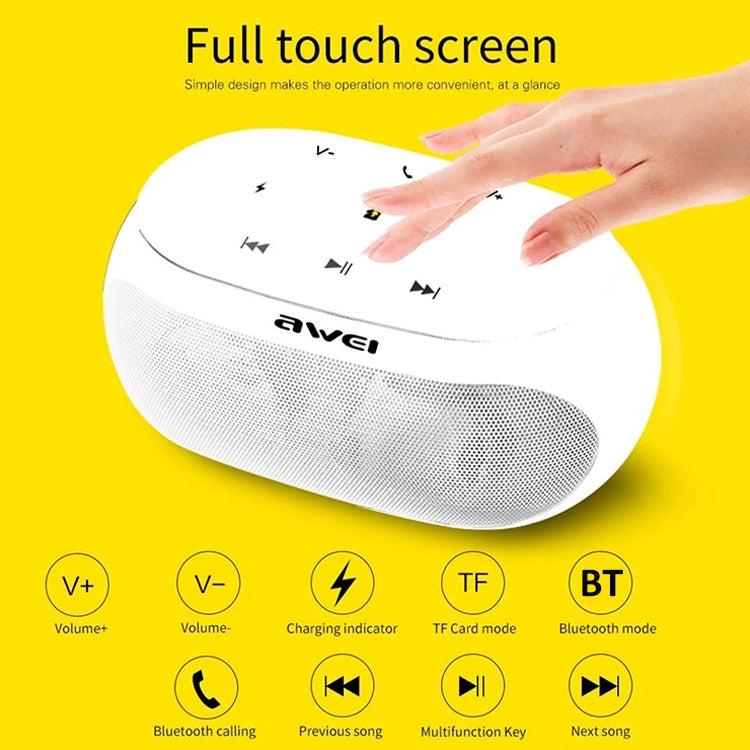 Altoparlante Bluetooth wireless awei Y200 con pulsanti touch, supporto linea Aux e scheda TF, Y200