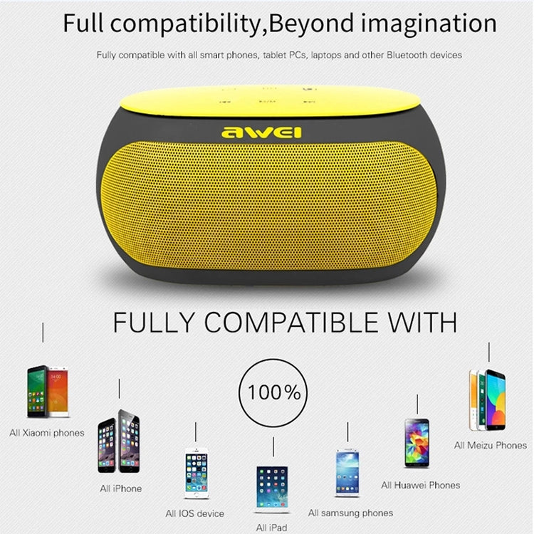 Altoparlante Bluetooth wireless awei Y200 con pulsanti touch, supporto linea Aux e scheda TF, Y200