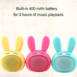 Awei Y700 Mini altoparlante Bluetooth wireless portatile coniglio, microfono incorporato, supporto AUX/chiamata a mani libere, Y700