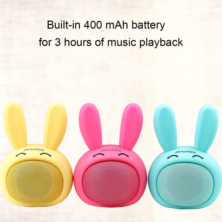 Awei Y700 Mini altoparlante Bluetooth wireless portatile coniglio, microfono incorporato, supporto AUX/chiamata a mani libere, Y700