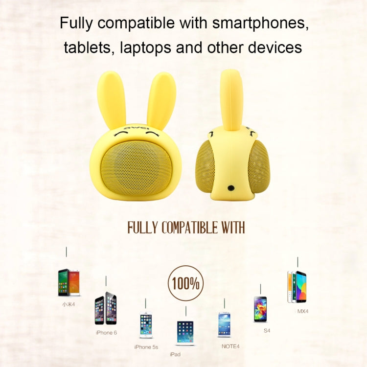 Awei Y700 Mini altoparlante Bluetooth wireless portatile coniglio, microfono incorporato, supporto AUX/chiamata a mani libere, Y700