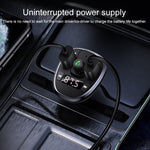 USAMS US-CC115 C21 Caricatore per auto wireless FM con doppio display digitale USB 3.4A, US-CC115 C21