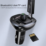 USAMS US-CC115 C21 Caricatore per auto wireless FM con doppio display digitale USB 3.4A, US-CC115 C21