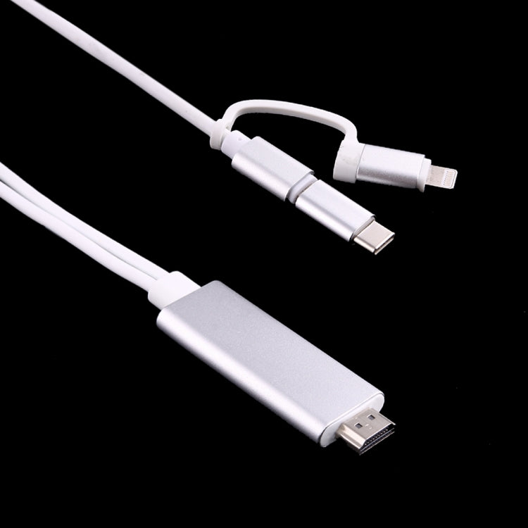 Cavo adattatore HDMI 3 in 1 Micro USB, 8 pin e Tipo C