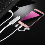 Cavo adattatore HDMI 3 in 1 Micro USB, 8 pin e Tipo C