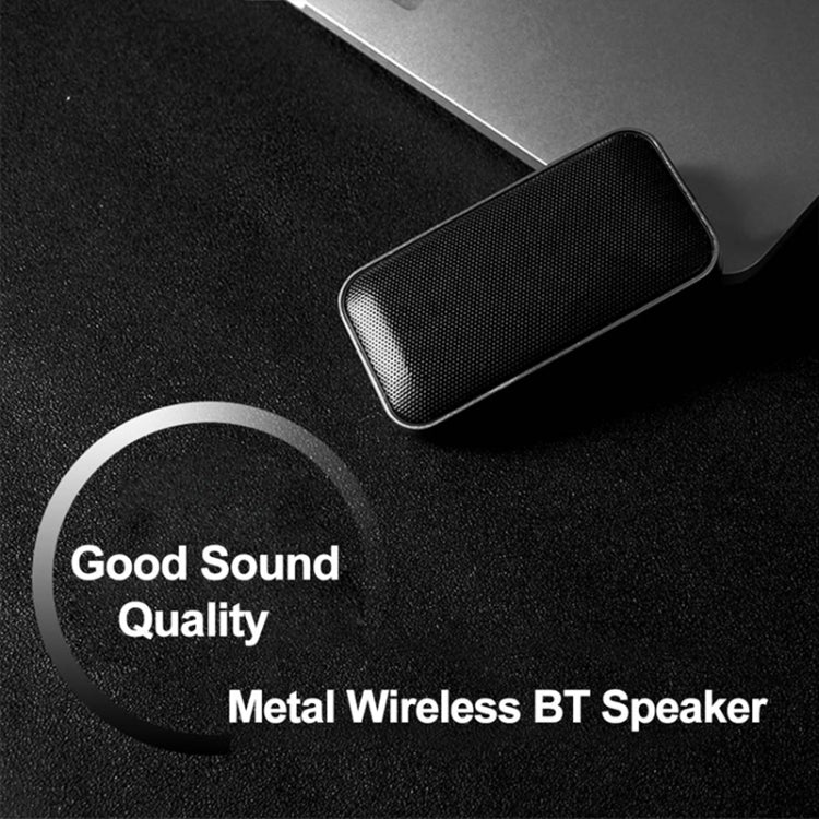 Mini altoparlante Bluetooth wireless ultrasottile portatile da esterno BT209, supporto scheda TF e chiamate in vivavoce, Black, Silver