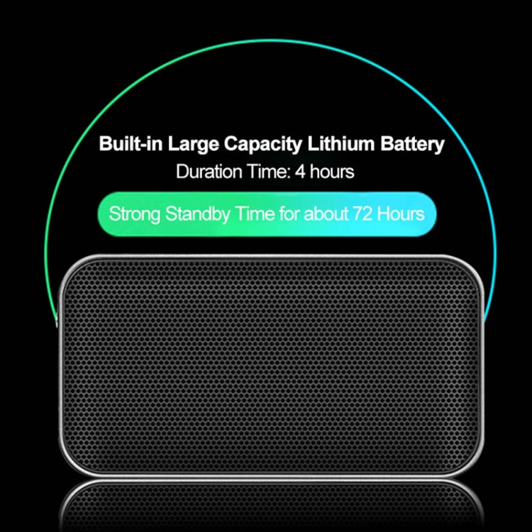 Mini altoparlante Bluetooth wireless ultrasottile portatile da esterno BT209, supporto scheda TF e chiamate in vivavoce, Black, Silver