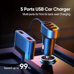JOYROOM JR-CL03 Caricatore per auto intelligente USB multi 5 porte da 6,2 A, JR-CL03