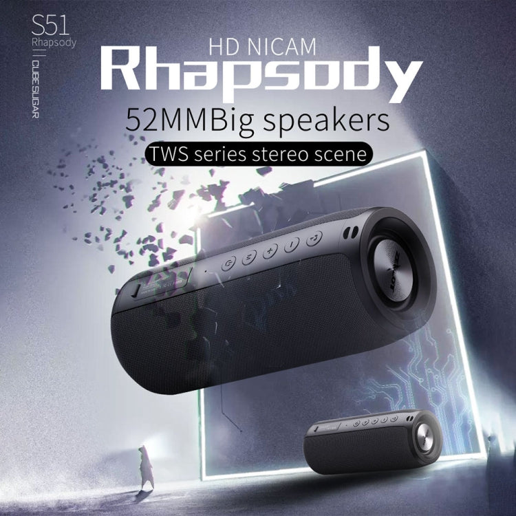 ZEALOT S51 Altoparlante Bluetooth stereo portatile con microfono incorporato, supporto per chiamate in vivavoce, scheda TF e AUX, S51