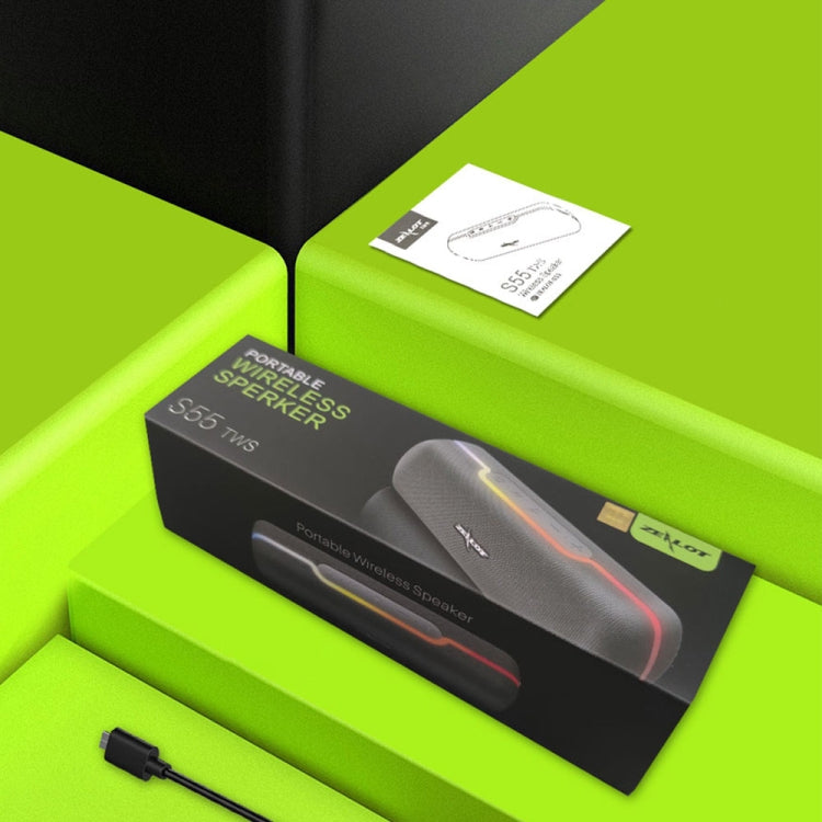 ZEALOT S55 Altoparlante Bluetooth stereo portatile con microfono incorporato, supporto per chiamate in vivavoce, scheda TF e AUX