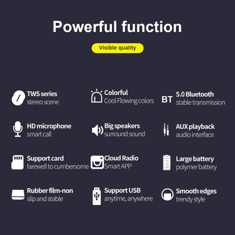 ZEALOT S55 Altoparlante Bluetooth stereo portatile con microfono incorporato, supporto per chiamate in vivavoce, scheda TF e AUX