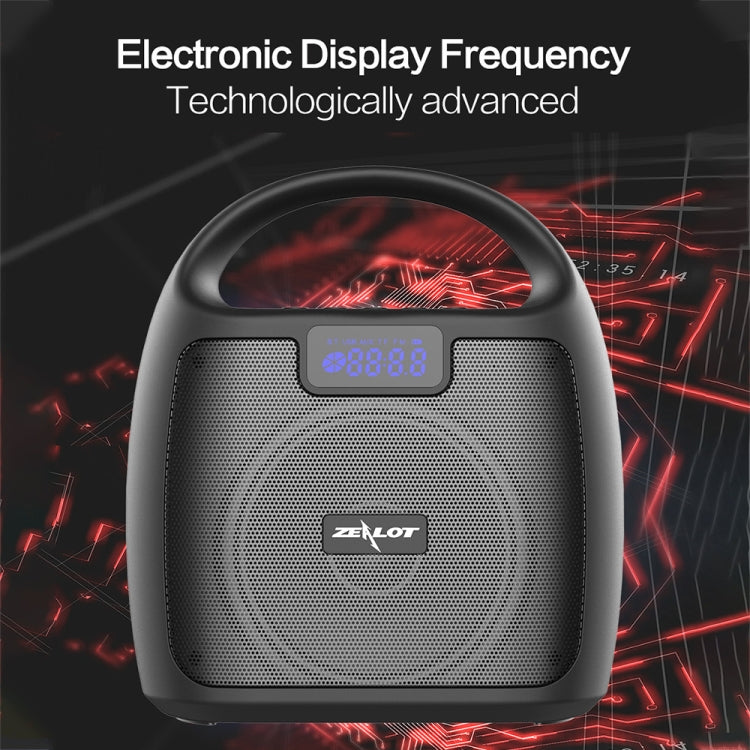 ZEALOT S42 Altoparlante Bluetooth wireless radio FM portatile con microfono incorporato, supporto per chiamate in vivavoce, scheda TF e AUX