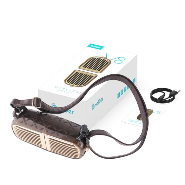 Oneder V8 Coppia di ventose magnetiche Cassa audio stereo Altoparlante Bluetooth senza fili con cinturino, supporto vivavoce e scheda TF e unità USB e AUX