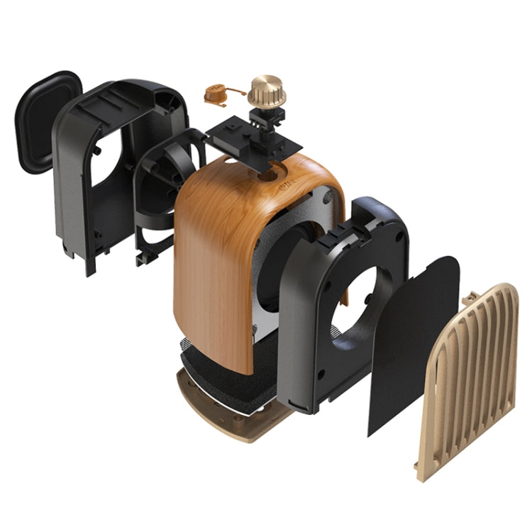 Oneder V8 Coppia di ventose magnetiche Cassa audio stereo Altoparlante Bluetooth senza fili con cinturino, supporto vivavoce e scheda TF e unità USB e AUX