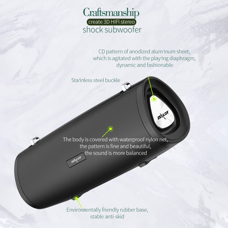 ZEALOT S39 Subwoofer portatile Altoparlante Bluetooth wireless con microfono incorporato, supporto per chiamate in vivavoce, scheda TF e AUX