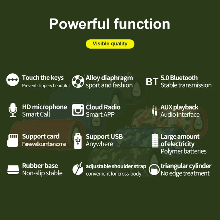 ZEALOT S39 Subwoofer portatile Altoparlante Bluetooth wireless con microfono incorporato, supporto per chiamate in vivavoce, scheda TF e AUX