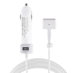 Caricabatteria da auto con interfaccia USB da 60 W 5,1 V 2,1 A con cavo dati di interfaccia MagSafe 2 da 16,5 V 3,65 A T, 16.5V 3.65A T MagSafe 2