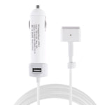 Caricabatteria da auto con interfaccia USB 45W-2 5,1 V 2,1 A con cavo dati interfaccia MagSafe 2 da 14,85 V 3,05 A T, 14.85V 3.05A T MagSafe 2